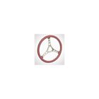25-129813-1 Corvette Steering Wheel New Red Leather Wrapped Eckler
