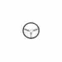 25-164276-1 Premier Quality Products Corvette Steering Wheel Mahogany Rim With Brushed Stainless Steel Spokes