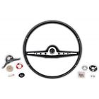 40-161889-1 Full Size Chevy Complete Steering Wheel Assembly Black Impala Eckler