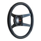 52-5375 Gt Performance Steering Wheel Ing Leather Black Spokes