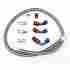 57-212206-1 Premier Quality Products Chevy Power Steering Hose Kit Stainless Steel Braided Cci Rack Pinion