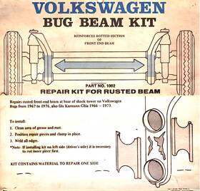 Klokkerholm 313044 Air Cooled Vw 1966-1977 Front Axle Beam Metal Repair Kit 113401001