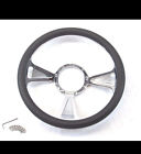 Skg-2007 Bp New Steering Wheel Black Leather Half Wrap And Polished