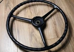 Vintage Sheller Steering Wheel BLACK.17 Inch. Fixed Price $100.00.