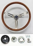 78-91 Ford F100 F150 F250 Bronco 15" Real Wood Grip Stainless Steering Wheel. Fixed Price $228.77.
