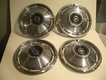 Set Of Oem Gm 1966 Chevelle 14-INCH Full Wheel Covers Hubcaps, Option P01. Fixed Price $139.95.