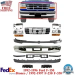 Front Bumper Chrome Steel Kit +headlights 1992-1996 Ford F-series/bronco. Fixed Price $807.99.