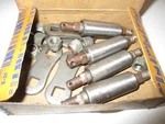 Speedway Brand 1935-1942 Ford Spring Shackle Set. Fixed Price $39.99.