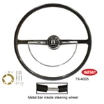 Stock Design Replacement Black Steering Wheel Kit Vw T-1, Ghia, TYPE-3 1962-1971. Fixed Price $219.95.