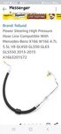 Power Steering Hose Mercedes 2013-2015. Fixed Price $75.00.