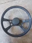 Fiat X1/9 Bertone Steering Wheel With Horn Oem Black. Fixed Price $90.00.