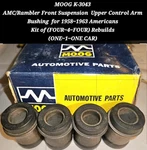 Moog K-3043 Amc 3133508 Rambler American 1958 1963 (4 Upper Control Arm Bushings. Fixed Price $129.99.