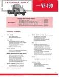 Truck Brochure Ih International VF-190 (T4096). Fixed Price $13.85.