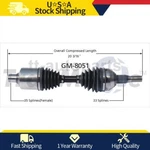 Front Driver Left Cv Axle Joint For Buick Century 2.2L 1996 1995 1994. Fixed Price $121.77.
