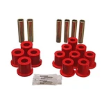 Energy Suspension 4.2114R; Rear Leaf Spring/shackle Bushings Red 80-98 Ford. Fixed Price $69.96.