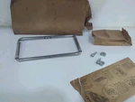 Vintage Nos Gm Accessory License Plate Frame 1940'S Adjustable Stainless Steel. Fixed Price $240.00.