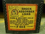Nors I.p.c. 403 41-48 Mercury & Ford Shock Absorber Link Replaces 78-18055A. Fixed Price $50.00.