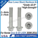 Rear Lower Shock Bolts Nuts Hardware Kit For 2006-2011 Honda Civic Si Ex Lx Dx. Fixed Price $16.99.