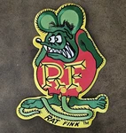 Large 12" Embroidered Back Patch Rat Fink Vtg Hot Rod Jacket Custom Car Roth. Fixed Price $39.99.