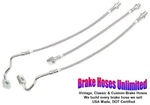 Stainless Brake Hose Set International Scout Ii, With 2" Lift - 1977 1978 1979. Fixed Price $124.99.