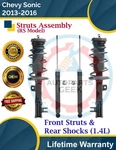 New Oe Front Struts & Rear Shocks For 2013-2016 Chevy Sonic 9YR Warranty. Fixed Price $320.70.