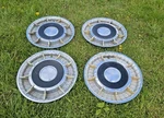 Set Of 1958 Lincoln Premier Accessory 14" Wheel Covers Gold Accents Hubcaps. Fixed Price $629.00.