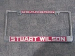 Vintage Dearborn Stuart Wilson Ford Metal License Plate Frame Embossed Rare. Fixed Price $80.00.