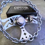 11" Polished Chain Steering Wheel Mudflap Girls Engraved Chrome Horn -3 Hole. Fixed Price $111.90.
