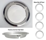 Set Of Beauty Rings W/ Factory Correct Clips For 14X6 Gm Rally Wheels 1967-69. Fixed Price $379.95.