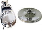 Chevy Gm Chrome Saginaw Power Steering Pump W/ Pulley Ps Turning Street Rod Sale. Fixed Price $129.46.