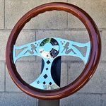 15" Chrome Steering Wheel Mudflap Girls Truck Chevy Ford- Big Rig W/ Horn 6 Hole. Fixed Price $177.38.