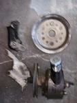 1968 Chevrolet Camaro 327 Power Steering Pulleys, Pump, And Brackets. Fixed Price $235.00.