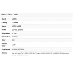 2001-2006 Lexus LS430 Rear Suspension Member Sub-assembly 5120650040. Fixed Price $410.00.