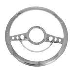 Billet Spec Steering Wheel Half-wrap Classic Aluminum 2-SPOKE 14" Dia Ea 30725. Fixed Price $350.95.