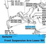 Lexus GS350 GRL15/16 '13-20 Genuine Front Suspension Arm Lower Rh For Awd Oem. Fixed Price $349.93.