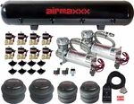 Airmaxxx 480 Chrome Compressors 1/2" Valves 2500/2600 Bags Tank & 7 Switch. Fixed Price $849.98.