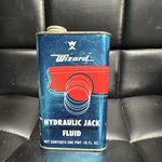 Wizard Hydraulic Jack & Shock Absorber Fluid Can 1 Pint Blue Red Gas Oil. Fixed Price $9.49.