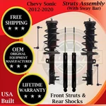 Monroe Oem Front Struts W/ Sway Bar & Rear Shocks For 2012-2020 Chevy Sonic. Fixed Price $385.47.