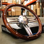 14" Inch Polished & Wood Steering Wheel Chevy Bowtie Horn , 6 Hole C10 Camaro. Fixed Price $198.93.