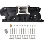 Sbf Small Block Ford 260 289 302 Black Dual Plane Aluminum Intake Manifold. Fixed Price $158.00.
