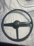 1953 Plymouth Belvedere Cambridge Suburban Steering Wheel With Horn Button. Fixed Price $350.00.
