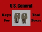 Us General Set Of 2 Keys 0001 - 1987 Tubular Tool Box Free Shipping. Fixed Price $29.99.