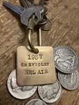 1957 Chevrolet Bel Air Solid Brass Key Fob Chevy 2. Fixed Price $14.95.