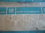 Genuine Gm #14079472 Wheel Seal 60'S 70'S Corvette. Fixed Price $8.99.