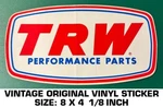 Trw Performance Parts Vintage Original Vinyl Decal Sticker Engine Racing-drag. Fixed Price $8.80.