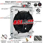 Row Aluminum Radiator W/ Shroud Fan FIT1932 Ford Hi Boy Street Rod Rat New. Fixed Price $239.00.