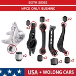 Rear Suspension Knuckle & Control Arm Bushings For Chevy Malibu 2016-2020 Regal. Fixed Price $109.18.