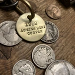 1959 Austin Mini Cooper Brass Key Fob. Fixed Price $14.95.