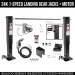 Bulldog 24K Electric Landing Gear Dual Trailer Jacks W/ Spring Return Drop Legs. Fixed Price $1966.99.