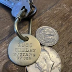 1966 Ford Shelby Mustang GT-350 Brass Key Fob Carroll Cobra. Fixed Price $16.95.